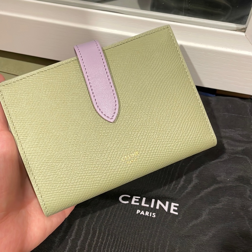 ❤️‍🔥FLASH SALE❤️‍🔥 NWT Celine Multi Color Medium Wallet Sage Lilas